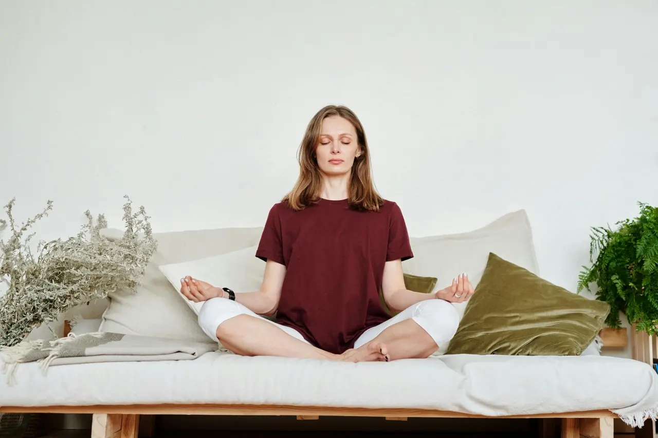 Woman meditating